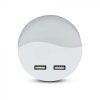 V-tac Lampka nocna do gniazdka LED USB 3000K